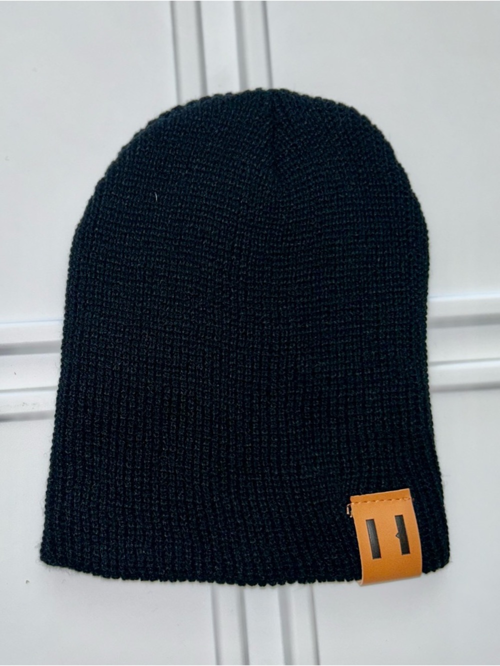 New black beanie cap 0-36 mo.